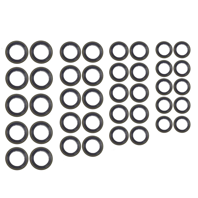 New 8mm,10mm,12mm,14 mm Qty 10 Each Banjo Bolt Fuel Sealing Washers for Dodge Ram Cummins 2500 3500 5.9L 5.9 6.7L 6.7 12V 24V 3918192, 3963988, 3963983, 3918188, 4934278