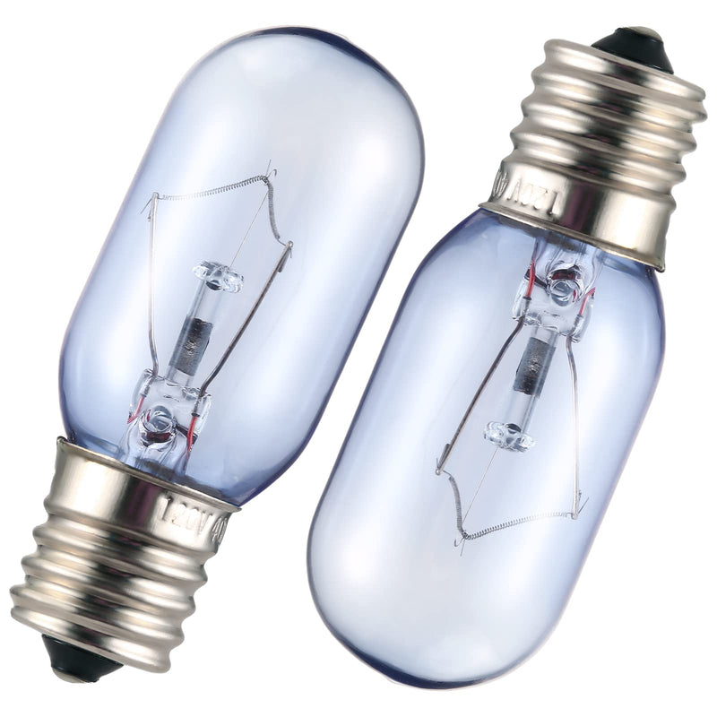 297048600 241552802 Refrigerator Light Bulb Replacement for Frigidaire Whirlpool KitchenAid Electrolx Kenmore Fridge Light Bulbs Freezer Light Bulb Replacement-T8 E17 40W (2 Pack) 2 Pack