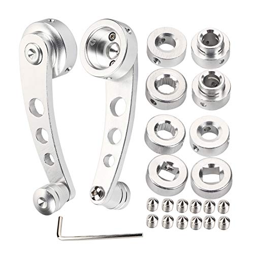 Window Crank, 2pcs Alloy Car Window Handle Crank Winder Riser Winder Crank Fit for Classic Car (Silver) - NewNest Australia