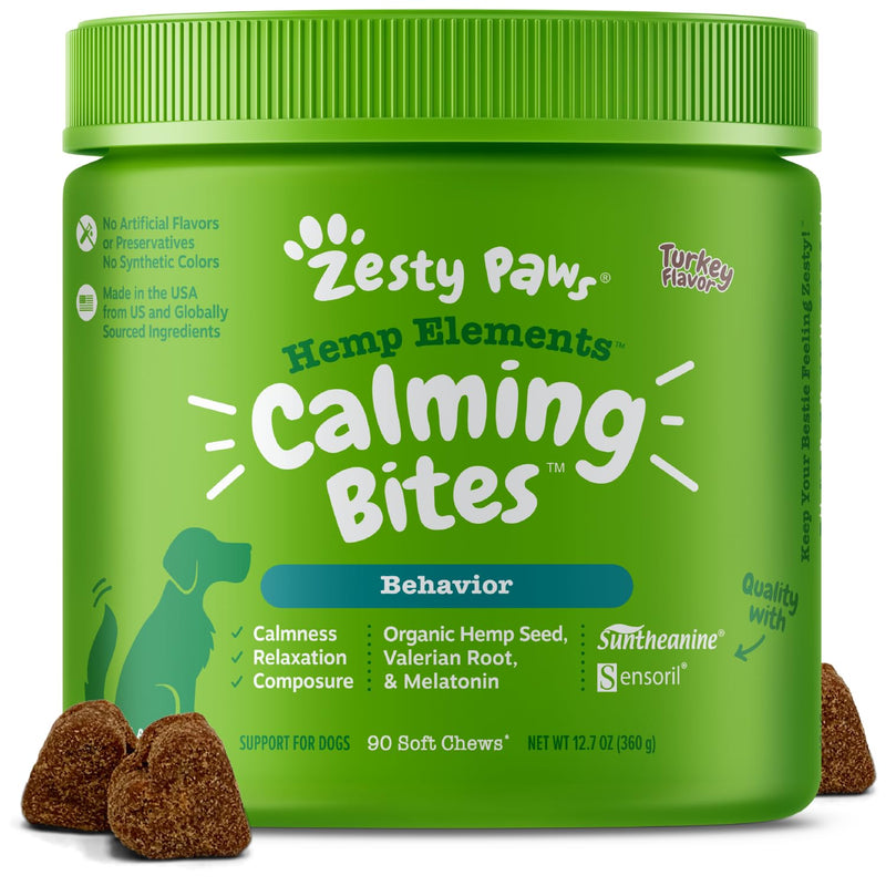 Zesty Paws Calming Bites (Hemp Elements) Behavior - PawsPlanet Australia