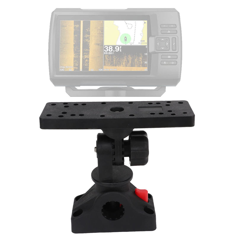 Fish Finder Mount Base, 360° Rotating Fish Finder Holder, Removable Adjustable Boat Fish Finder Electronic Mount, Stable Fish Finder Bracket for Canoe Kayak C Size Ball Adapters