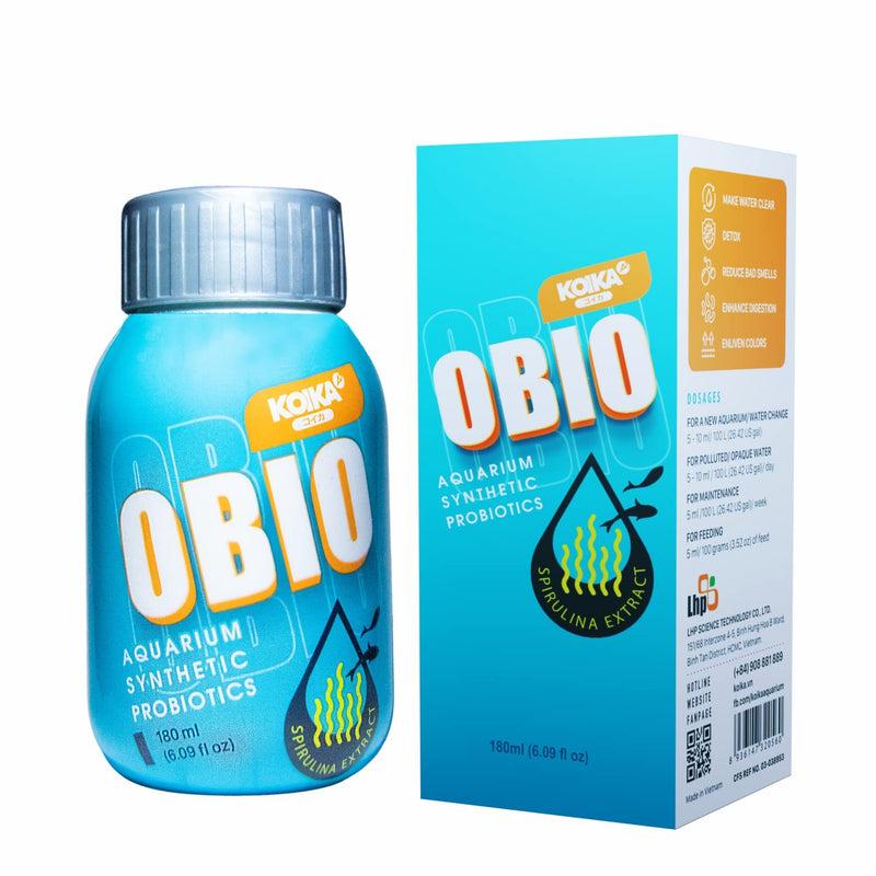KOIKA OBIO Aquarium Water Treatment, Quick Effect (After 8-10 Hours), Improvement of Digestion and Immune Systems of Fish & Shrimp (Liquid, 180ml (6.08 fl oz)) 180ml (6.08 fl oz) Liquid