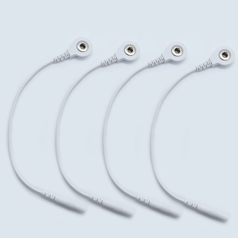 4 Pcs Electrode Lead Wire Adapters, Convert 2mm Pin to 3.5mm Snap - Compatible with TENS, EMS, IF Units