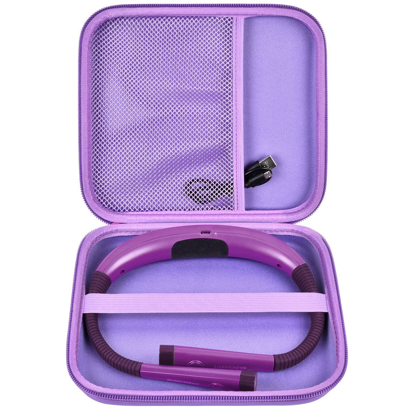 GWCASE Case Compatible with Glocusent/for Vekkia/for LITOM/for LEDGLE/for TAKKUI/for TSINGREE LED Neck Reading Light Book Light for Reading. Storage Carrying Holder for USB Cable (Box Only) -Purple Purple
