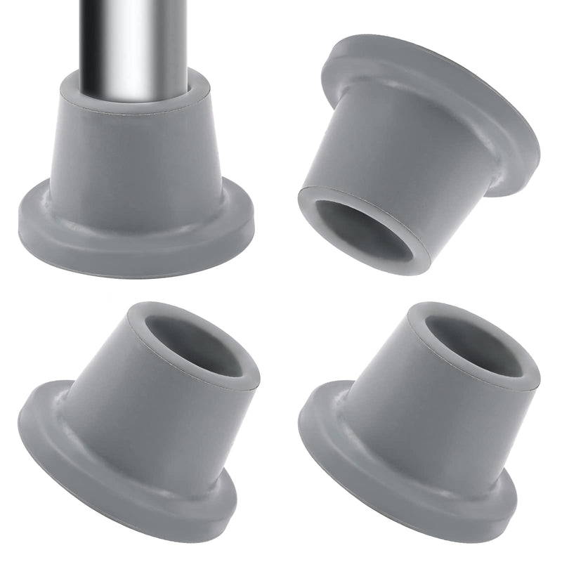 Shower Chair Leg Caps Heavy Duty 4 Pack Shower Chair Tips Replacement Rubber Feet for Shower Chair, Bath Seat, Shower Stools, Non Slip Rubber Tips Suction Cup Feet 1-1/8" I.D Gray 1-1/8" I.d