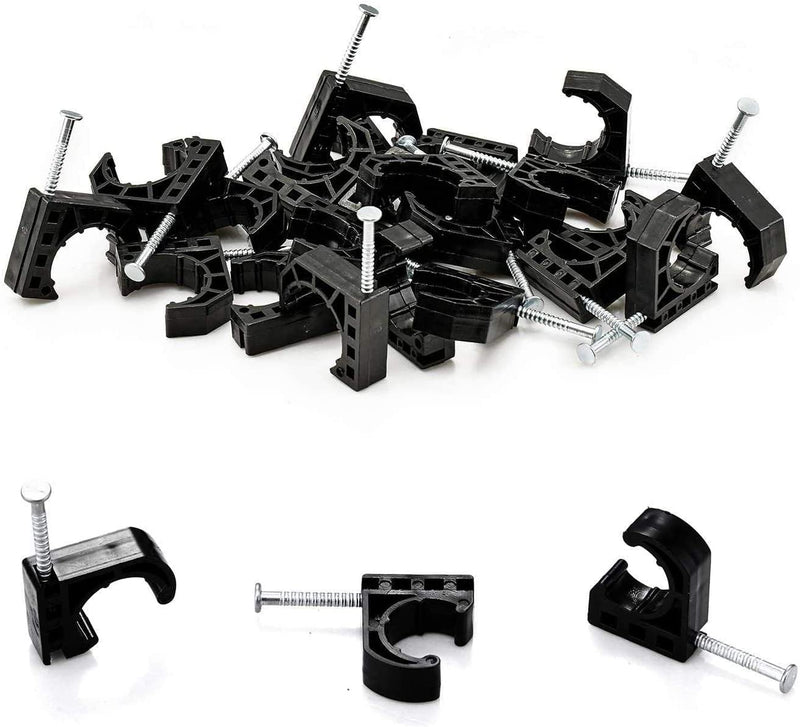 (200 Pack) TMKOOL 3/4 inch Half J Clamp J-Hook with Nail for 3/4 inch PEX Pipe Tubing Support (200pcs 3/4") 200