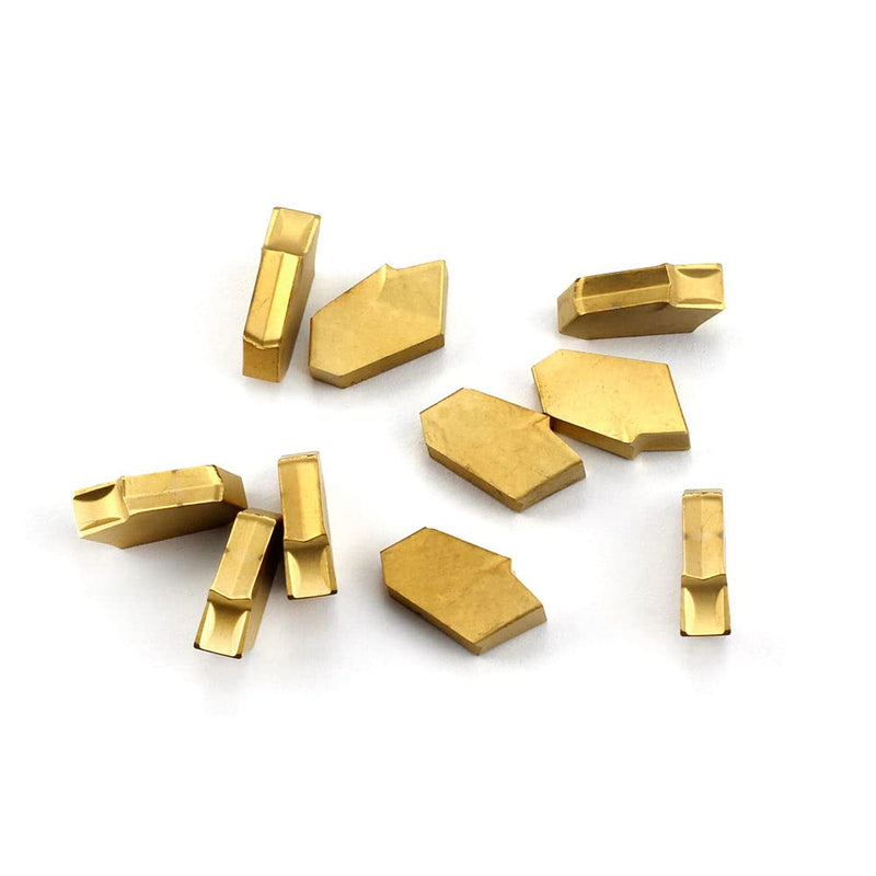 OSCARBIDE 10Pcs Carbide Grooving Inserts GTN-4 QC1404 for Lathe Cut-Off | Multilayer Coated | For Steel & Stainless Steel Grooving | Wear-Resistant & Durable | Precision Ground | Long Service Life