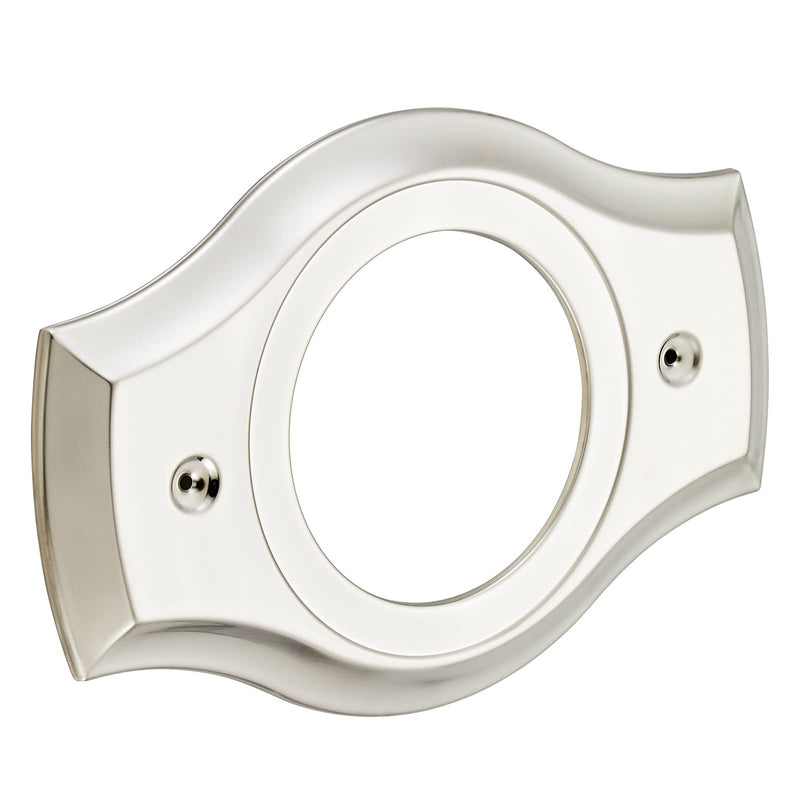 Renovation Shower Cover Plate for 2-Handle or 3-Handle to 1-Handle Shower Updates, Brushed Nikel