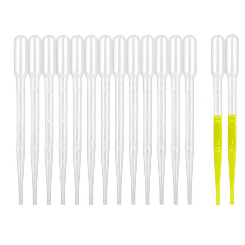moveland 25PCS 3ML Plastic Dropper Pipettes, Disposable Eye Dropping Pipettes for Essential Oils, Home Use, Science Class, Lab Experiments, DIY Art