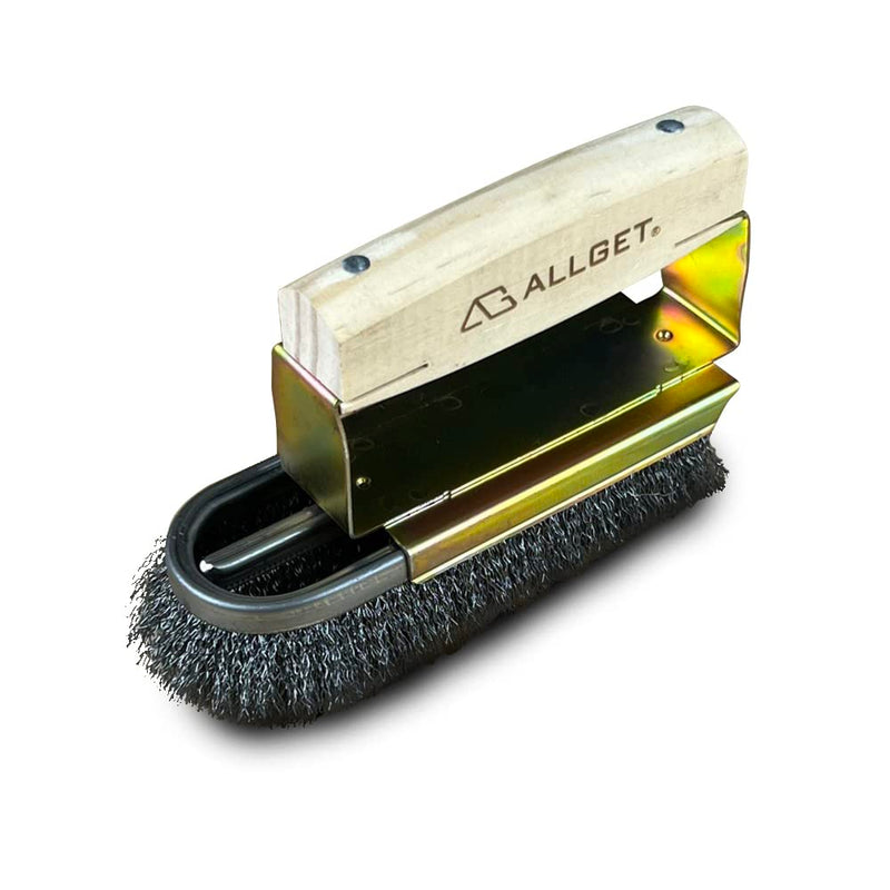 Iron-Shaped Steel Wire Brush, high-Hardness Steel Wire Suitable for Heavy-Duty Cleaning, Rust Removal, Scraping, and polishing on Hard Surfaces. Carbon Steel bristles