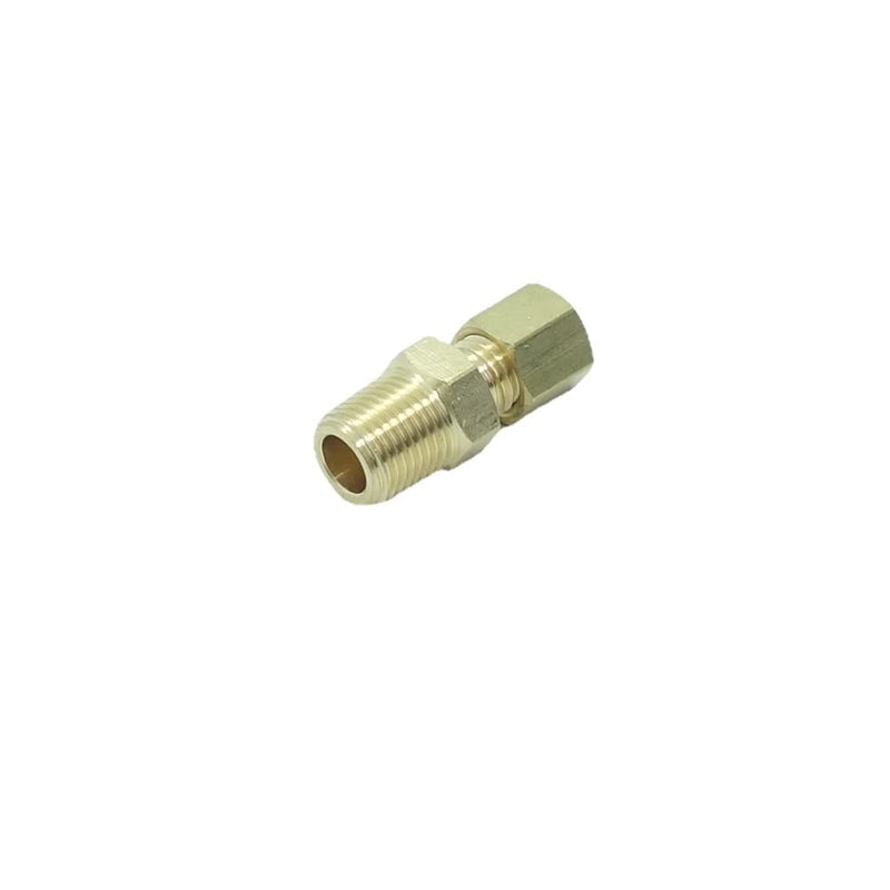 3 Pcs Brass Tube Fitting 1/8" Tube OD Compression x 1/8" NPT Male Pipe Connector Brass 1/8"OD x 1/8 NPT 3
