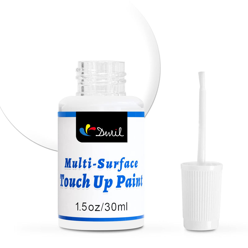 DWIL White Touch Up Paint - Multi Surface Touch Up Paint Pen, Scratch Repair for Wall, Door, Cabinets, Wood, Furniture, 1.5 Fl Oz (Semi Gloss, White) Semi Gloss