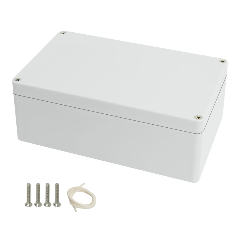 Junction Box Waterproof Plastic Project Box IP65 Plastic Project Box Electrical Box Enclosure Gray White 7.87"x 4.72"x 2.95"(200x120x75mm) 7.87"x 4.72"x 2.95"