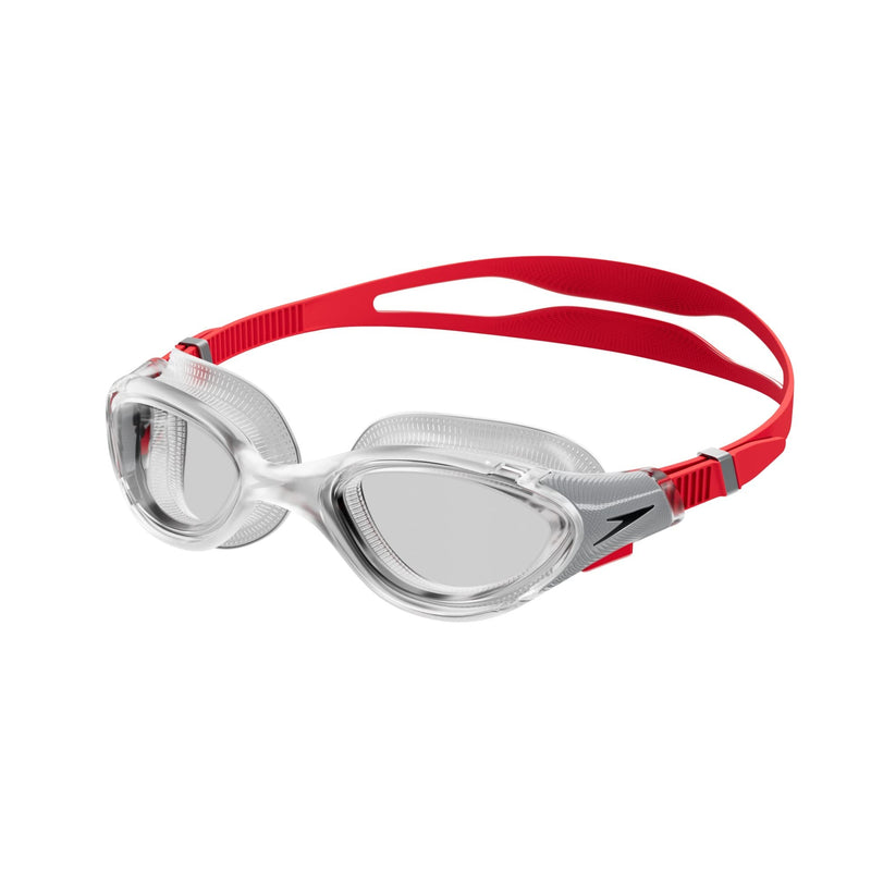 Speedo Unisex-Adult Swim Goggle Biofuse 2.0 Fed Red/Silver/Clear One Size