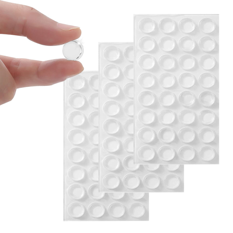 Furnigear Cabinet Bumpers Soft Self-Adhesive Clear Rubber Bumper- Cabinet Door pumpers dots Clear Cabinet stoppers Furniture Noise Reducing Silicone Rubber Bumper Extremely Durable(96Pcs) Cylindrical Cylindrical 96pcs