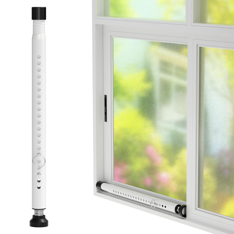 Sliding Door Security Bar,16 to 51 Inch Inside Sliding Patio Door Window Security Bar Stopper, Adjustable Window Locks Security Bars for Home Apartment Security, Sliding Glass Door Lock Hardware 1PC White