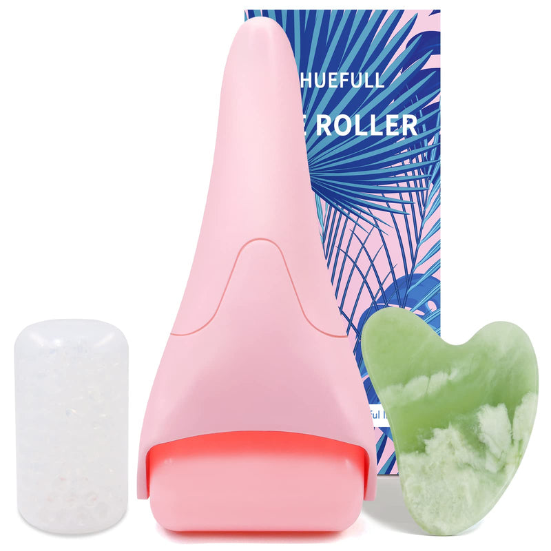 huefull Ice Roller for Face with 2 Rollers and Gua Sha Facial Tools, Face Roller for Reducing Puffiness, Redness & Migraine Relief - NewNest Australia