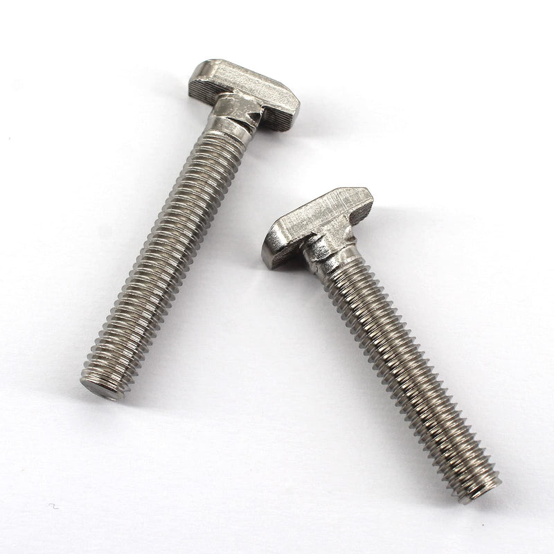 20Pcs M6x30 304 Stainless Steel T-Slot Bolt 30 Series Aluminum Profile T-Shaped Screw Bolt Fastener 15.3mm Head Size