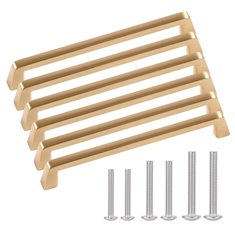 MUMU 5-inch Gold Kitchen Cabinet Handles Kitchen pulls for cabinets Long Cabinet Handles（Product Weight82g）