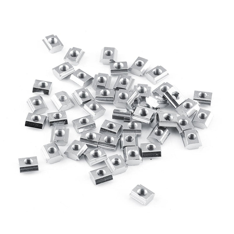 Carbon Steel Nut, Simple Use Mainly Used 50pcs Carbon Steel Convenient Connect Better Performance Hammer Head Nut for Many Projects (European Standard Type 20-M4) European standard type 20-M4