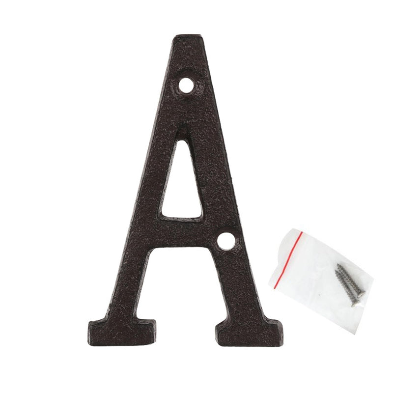 roslyong 3 Inch House Letter, Address Letter for Outdoor Signs, Cast Iron Metal Number, Vintage Solid Metal Mailbox Letter Number, Black Home Letter A 3inch