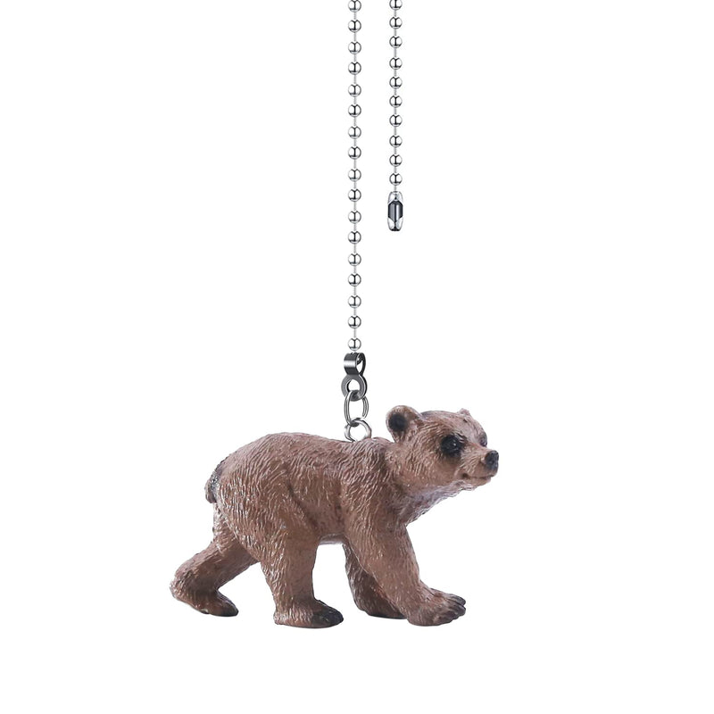 Bear Ceiling Fan Pull Chain,12in Cute Bear Fan String Pulls Charm Extension Decorative,3mm Diameter Beaded Fan Light Pull Chains Extender Ornaments with Connector for Kids Room