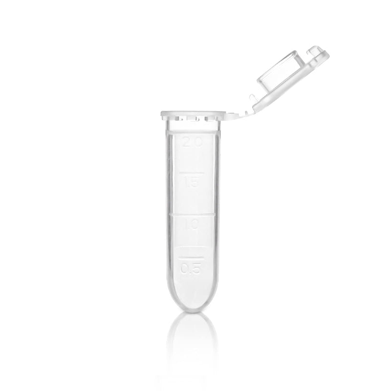 PEKYBIO 2.0ml Microcentrifuge Tubes, Disposable Polypropylene Lab Test Tube, Clear Plastic Graduated Tubes with Safe Lock Snap Cap, Pack of 500Pcs 500