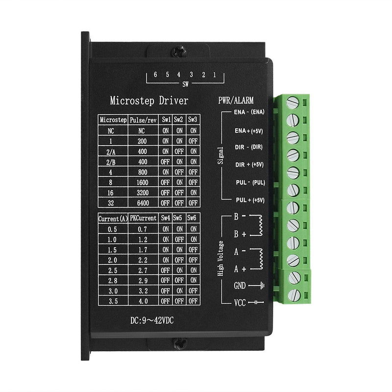 Stepper Motor Driver, Upgraded Version TB6600 Stepper Driver,4A 9-42V 32 Subdivision for Nema 17/23 Stepper Motor Single Axis Hybrid CNC Controller for CNC/42 57 86 Stepper Motor