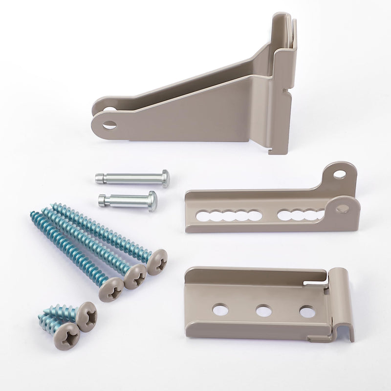 Dreyoo Storm Door Closer Kit Compatible with Andersen/Emco/Larson/40201/Pella, Screen Door Closer Replacement Parts with Brackets, Mounting Screws and Pins (Beige) Beige