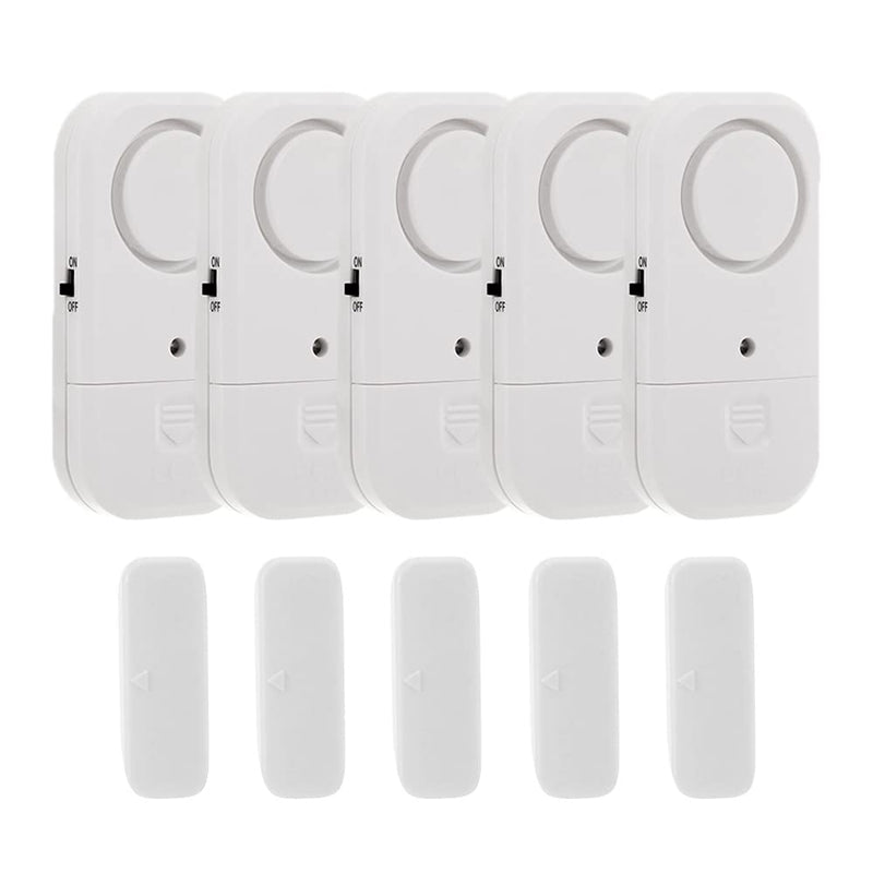 Window and Door Alarm for Kids Safety, 5 Pack Personal Security for Pool, Burglar Alert, Dementia Patients at Home 5pack