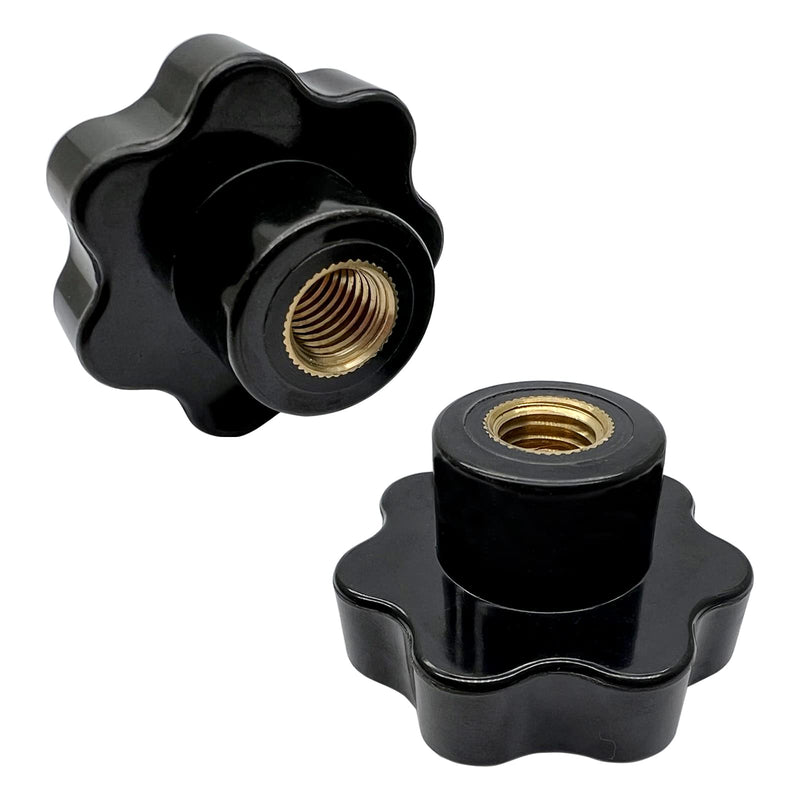 4Pcs Star Knob M12 Female Thread Nuts 50mm Head Dia,Plastic Knurled Thread Clamping Star Knob Handle(No Through Hole M12X50mm)