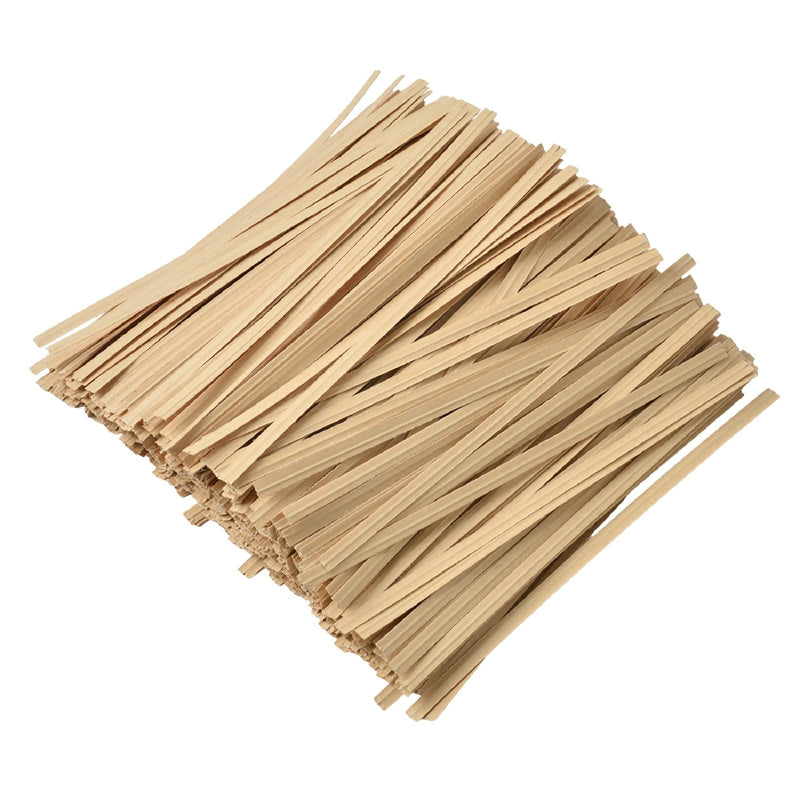 1000 Pcs 5" Kraft Paper Twist Ties, Plant Ties Cable Ties Reusable Bread Ties for Party Cello Candy Coffee Treat Bags Cake Pops