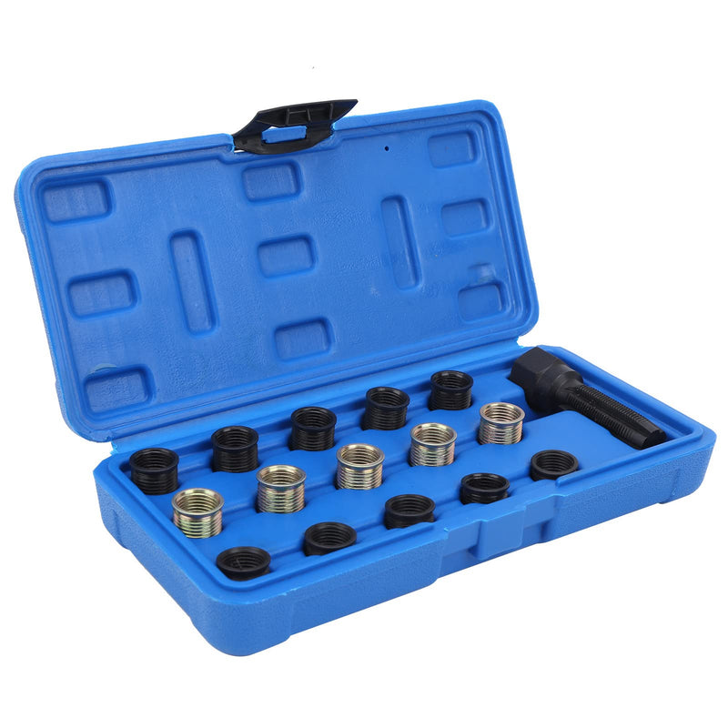 M14X1.25 Spark Plug Tap Plug Repair Tool, Thread Repair Set, M14X1.25 High Durability Spark Plug Thread Repair Tool Screw Tap Portable Carbon Steel Rethread Kit