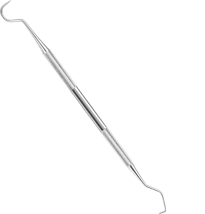Professional Dental Tarter Scraper 100% Stainless Steel Double-Sided Hook & Angled Pick Wax & Clay Sculpting Tool 1Pack 1 Count (Pack of 1)
