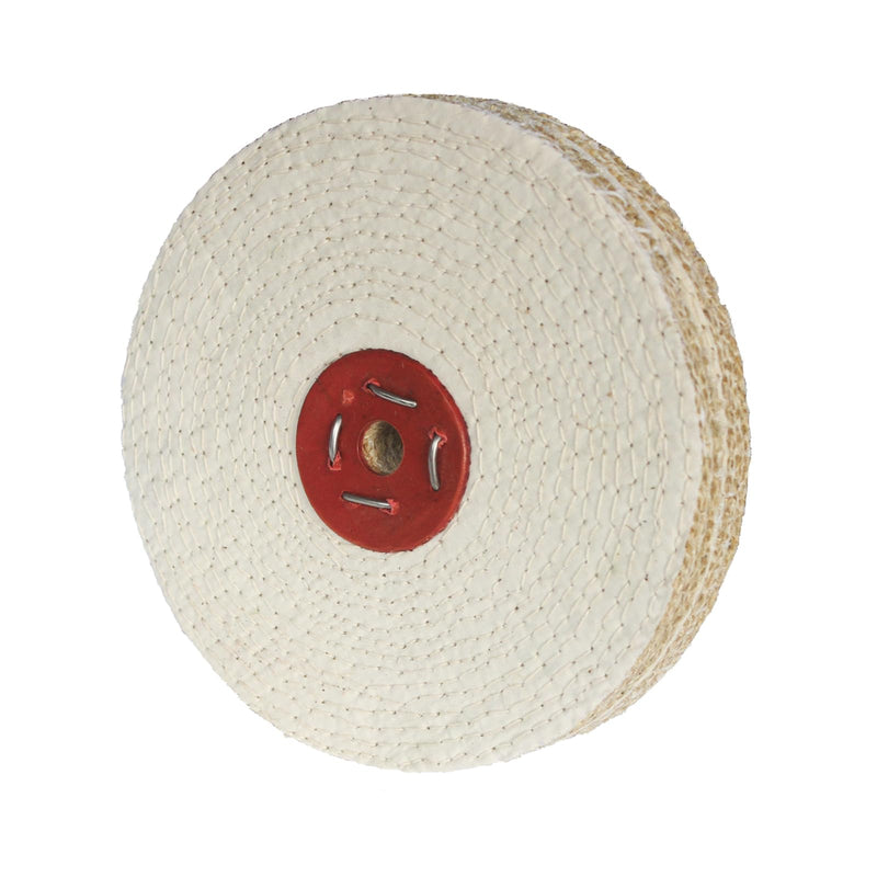 𝐉𝐔𝐍𝐋𝐈𝐗𝐍 8 inch Extra Thick Rigid Sisal Buffing Wheel, 5/8 Inch Arbor Hole Abrasive Polishing Wheel for Bench Grinder(White) 8" Sisal Buffing Wheel