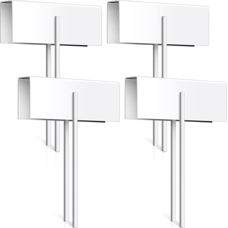 Dunzy 4 Pieces Bifold Door Lock Double Door Child Safety Childproof Closet Stainless Steel Metal Pantry Lock for Bifold Folding Closet Pantry, White