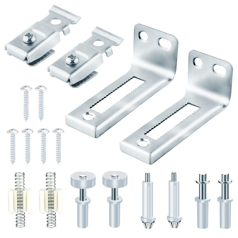 Bi-Fold Door Hardware Repair Kit, Closet Door Hardware for 3/8 inch Thick Doors,with Top and Bottom Pivots,Guide Wheel Bifold Closet Door Hardware Repair Replacement