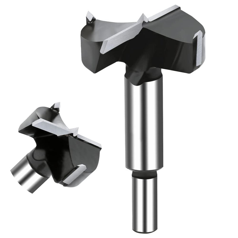 2-1/8 Inch Carbide Forstner Drill Bit, Carbide Tipped Forstner Bit for Hard Wood, Wood Drilling Bit Woodworking Hinge Cutter Tool Kits for Wood Plywood Plastic 54mm | 2-1/8''