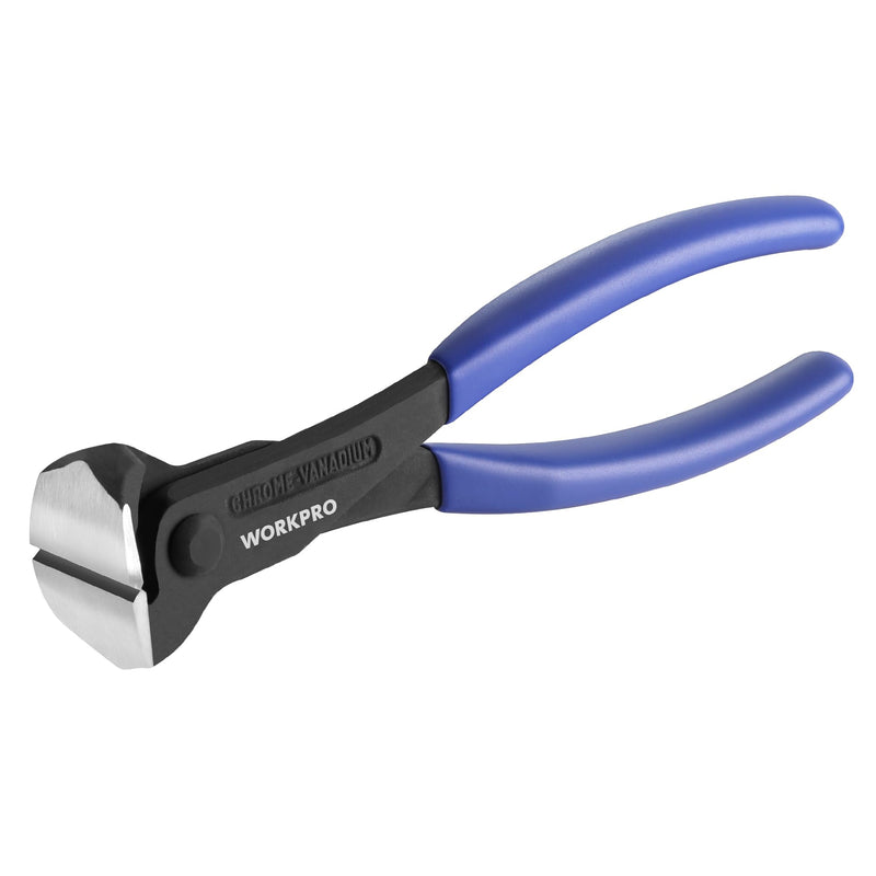 WORKPRO 7 Inch Nail Puller, End Cutting Pliers - Black Finish Chrome Vanadium Steel, High Leverage End Cutting Nipper, Carpenters Pincers, End Snips for Pulling Nails or Cutting Wires Small
