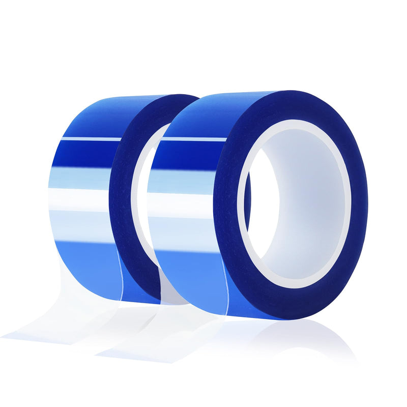 2 Rolls 20mm x16m(52FT) Blue Heat Tape High Temperature Heat Resistant Tape Heat Transfer Tape for Heat Sublimation Press Vinyl,No Residue