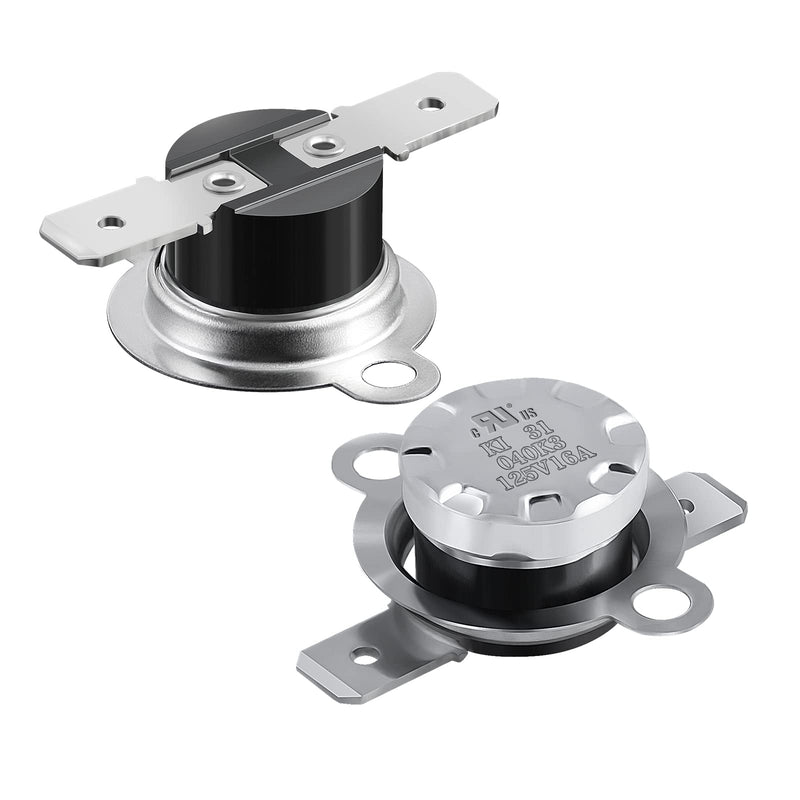 UL KSD301 Thermostat Switch Circuit On at 40°C/104°F and Off at 30°C/86°F Normally Open N.O Snap Disc 125V 16A Auto Reset Thermal Switch,2 pcs