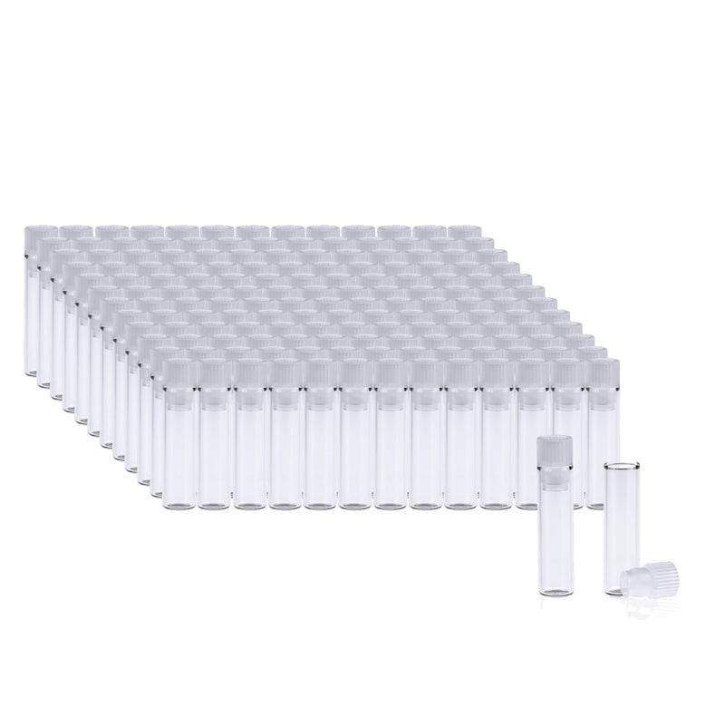 ALWSCI 1ml Shell Vial, Flat Base Clear Glass, 8 * 30 mm, 8 mm PE Plug, Transparent, 200 pcs/pk 1ML 8*30mm