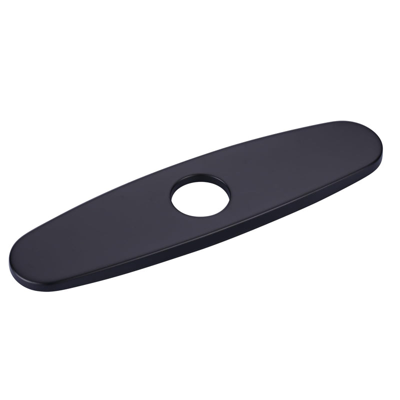 Faucet Plate, ALEASHA Kitchen Sink Cover Stainless Steel Plate Matte Black for 1 or 3 Hole Bathroom or Kitchen Sink Faucet 10 Inch Escutcheon Hole Covers