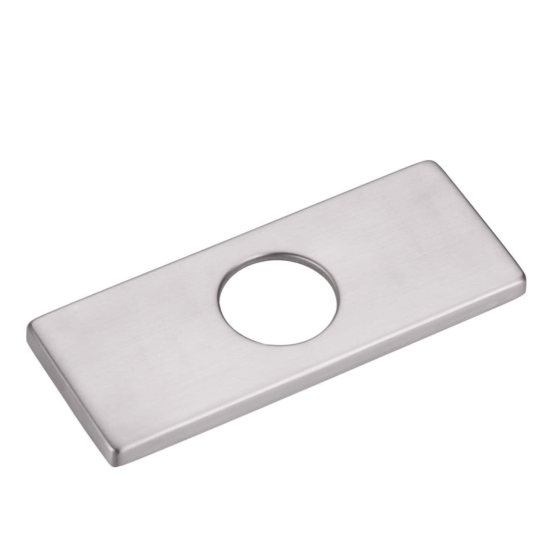 6 Inch Faucet Deck Plate for Bathroom Sink 1 Hole or 3 Hole 4 Inch Centerset Basin, Brushed Nickel Escutcheon Faucet Plate, Stainless Steel Faucet Hole Cover
