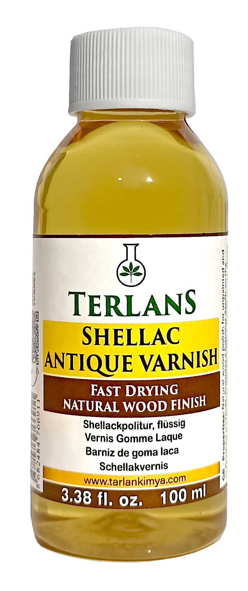Shellac Liquid Blonde 3.38 fl oz (100 ml) Antique Varnish for Musical Instruments and furnitures