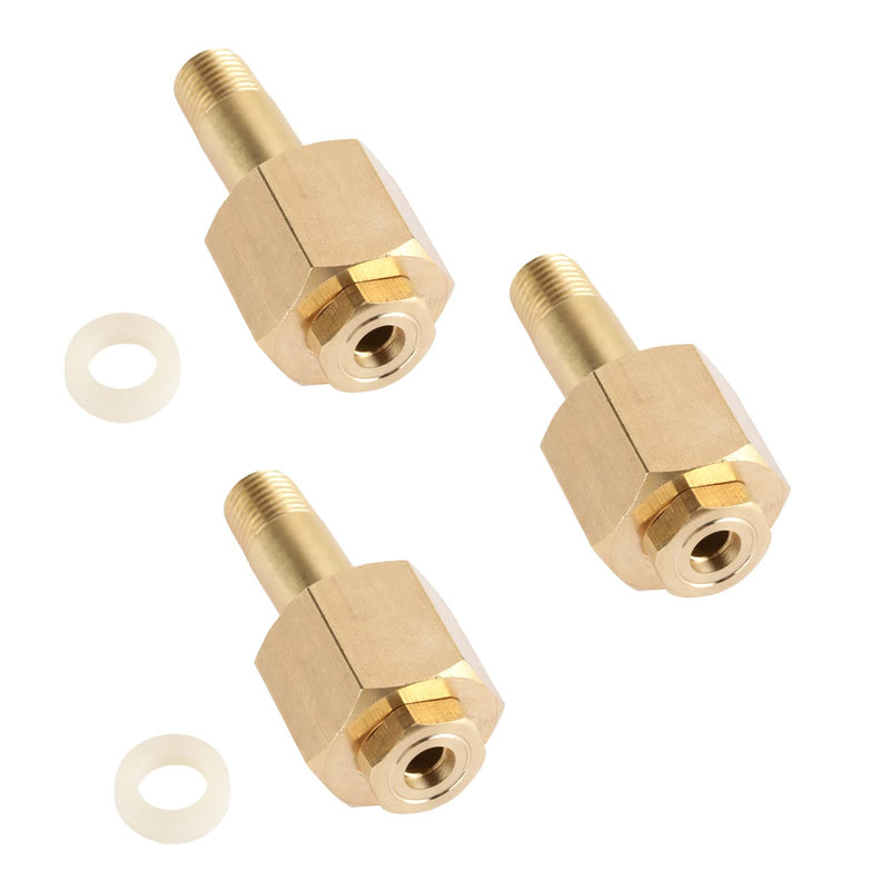 Oumefar 3Set Brass CO2 Regulator Nut Kit CGA-320 Thread Carbon Dioxide Regulator Inlet Nut and Nipple with Washer 15 Mpa Rated Outlet Pressure - NewNest Australia