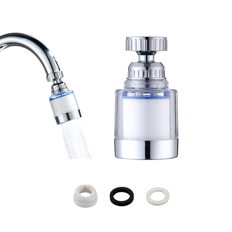 Sink Water Faucet Filter,360-Degree Rotating Faucet Filter Water Purifier Faucet Filter Purifier for Kitchen, Bathroom, Sink, Removes Heavy Metals and Hard Water(Blue) 1pcs faucet filter
