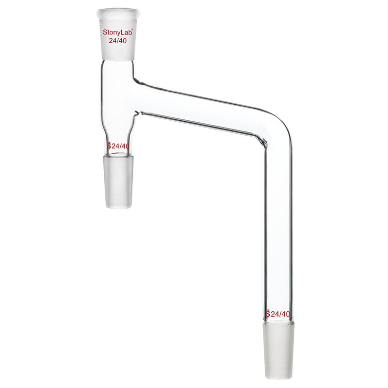 stonylab Borosilicate Glass Moisture Test Adapter, Two 24/40 Inner Joints and One Outer Joint Moisture Collector Adapter, for Laboratory Use 24/40 Joint
