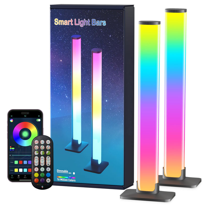 RGB Light Bar,Smart LED Light Bar for Room,16 Million Colors,Three Control Modes,Dynamic Music Sync Mode,213 Preset Modes,USB Interface（Without Adapter）