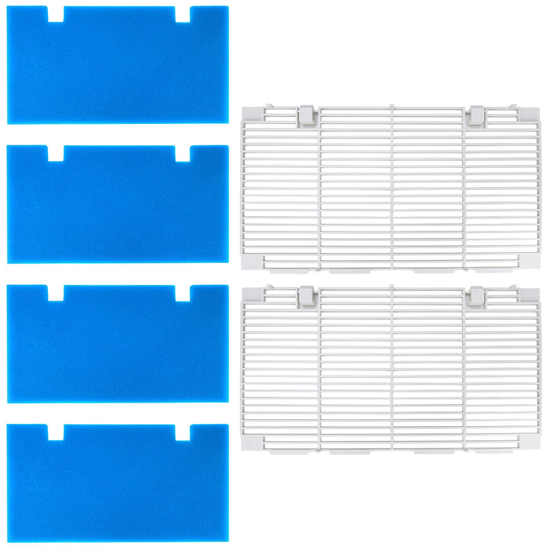 RV AC Vent Cover Grille with Interior Air Filter for Dometic, 2+4 PCS